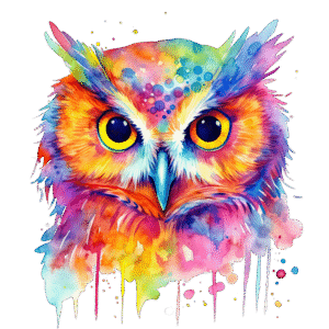 Paint Splash Owl