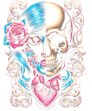 Half Skull, Half woman